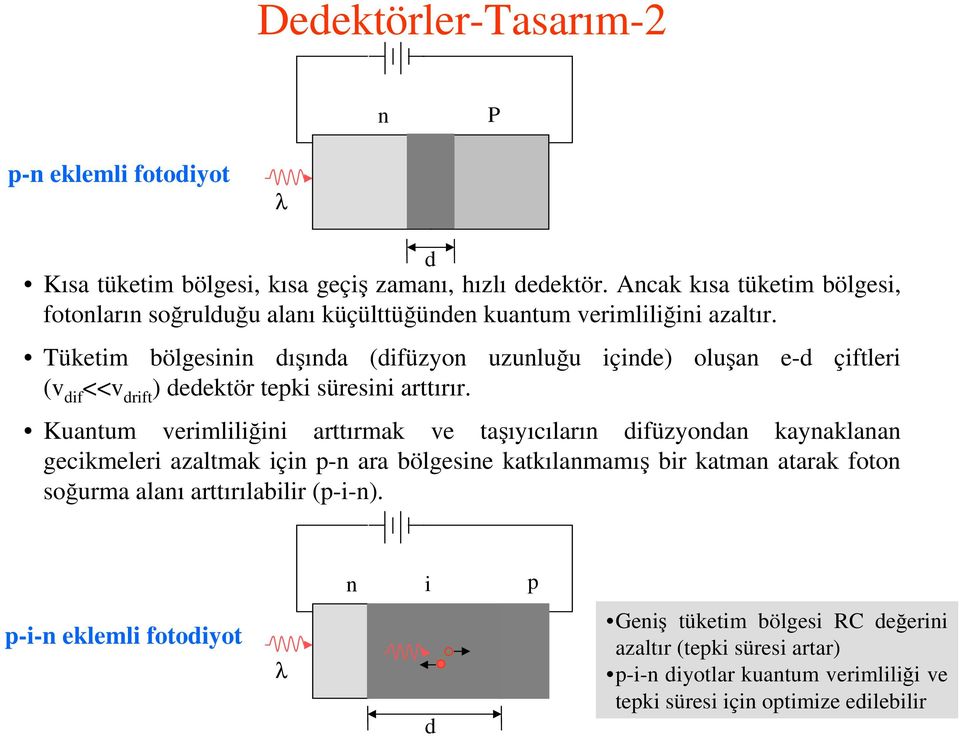 Tüktim bölgsii ışıa (ifüzyo uzuluğu içi) oluşa - çiftlri (v if <<v rift ) ktör tki sürsii arttırır.