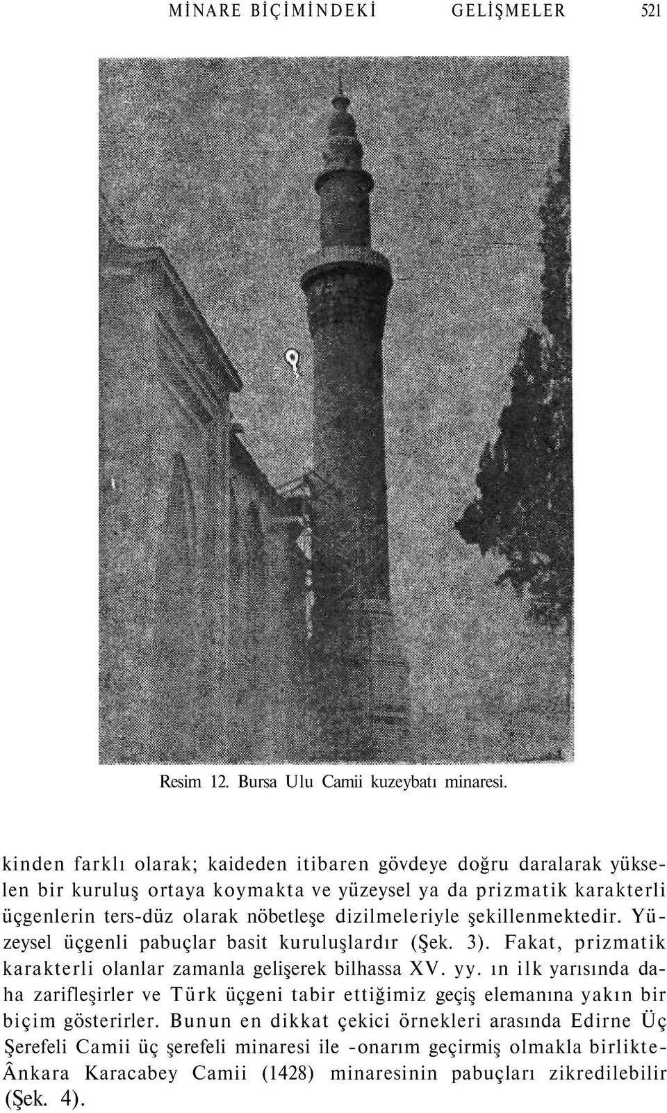 dizilmeleriyle şekillenmektedir. Yüzeysel üçgenli pabuçlar basit kuruluşlardır (Şek. 3). Fakat, prizmatik karakterli olanlar zamanla gelişerek bilhassa XV. yy.