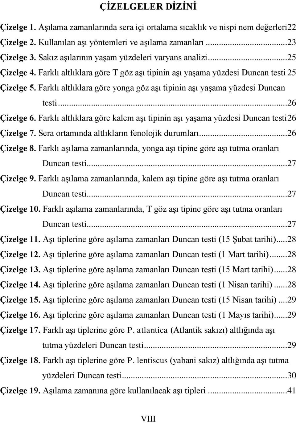 Farklı altlıklara göre yonga göz aşı tipinin aşı yaşama yüzdesi Duncan testi... 26 Çizelge 6. Farklı altlıklara göre kalem aşı tipinin aşı yaşama yüzdesi Duncan testi 26 Çizelge 7.