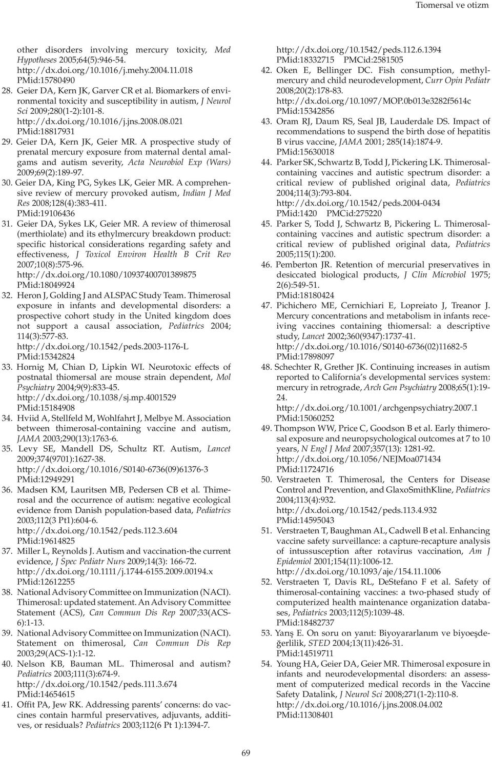 A prospective study of prenatal mercury exposure from maternal dental amalgams and autism severity, Acta Neurobiol Exp (Wars) 2009;69(2):189-97. 30. Geier DA, King PG, Sykes LK, Geier MR.