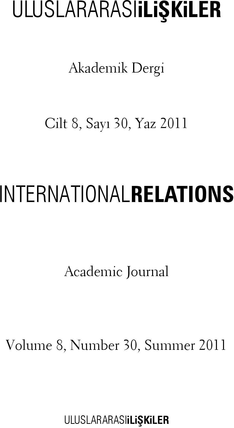 INTERNATIONALRELATIONS Academic Journal