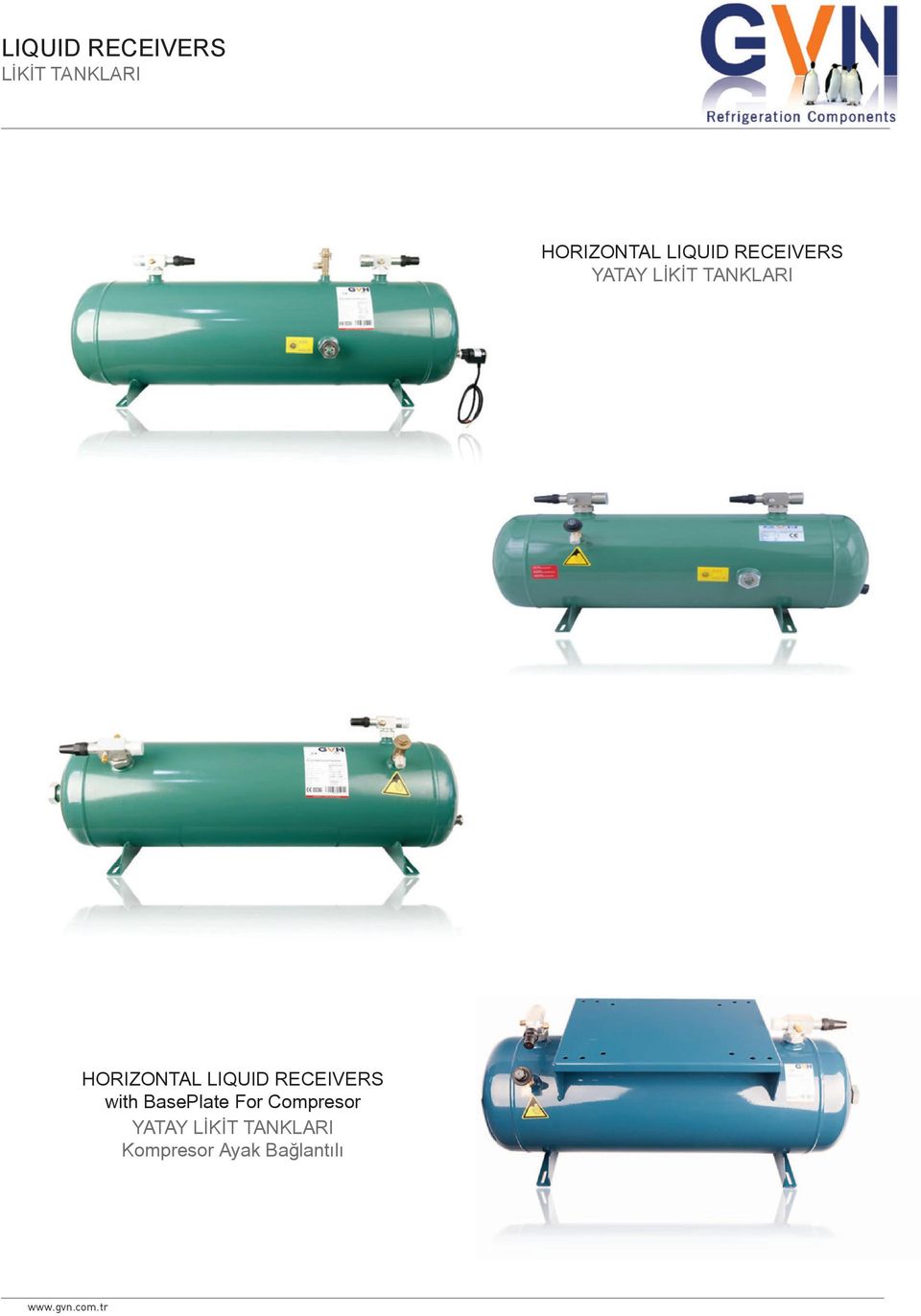 RECEIVERS with BasePlate For Compresor YATAY