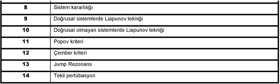 sistemlerde Liapunov tekniği 11 Popov kriteri