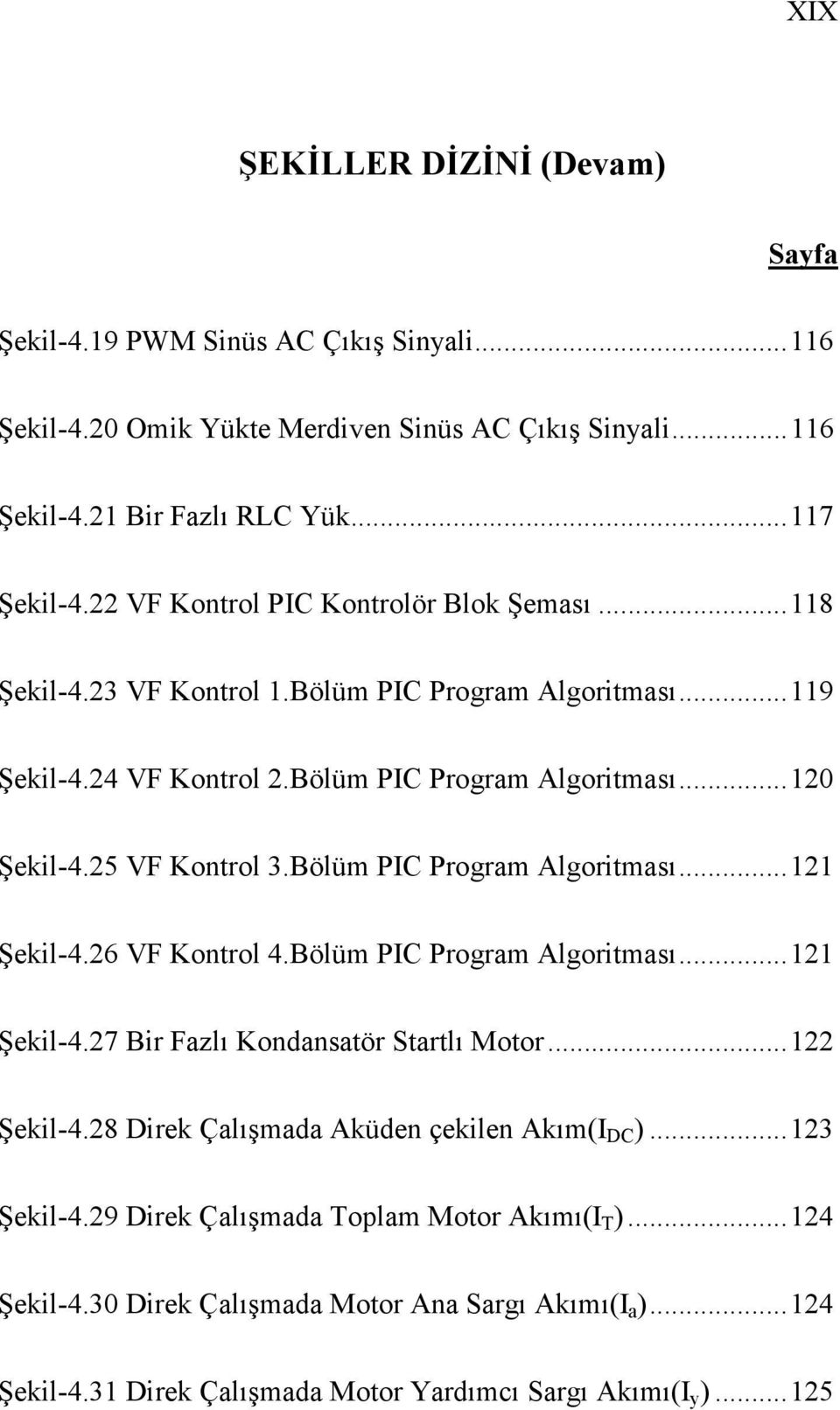 Bölüm PIC Program Algoritması...121 Şekil-4.26 VF Kontrol 4.Bölüm PIC Program Algoritması...121 Şekil-4.27 Bir Fazlı Kondansatör Startlı Motor...122 Şekil-4.