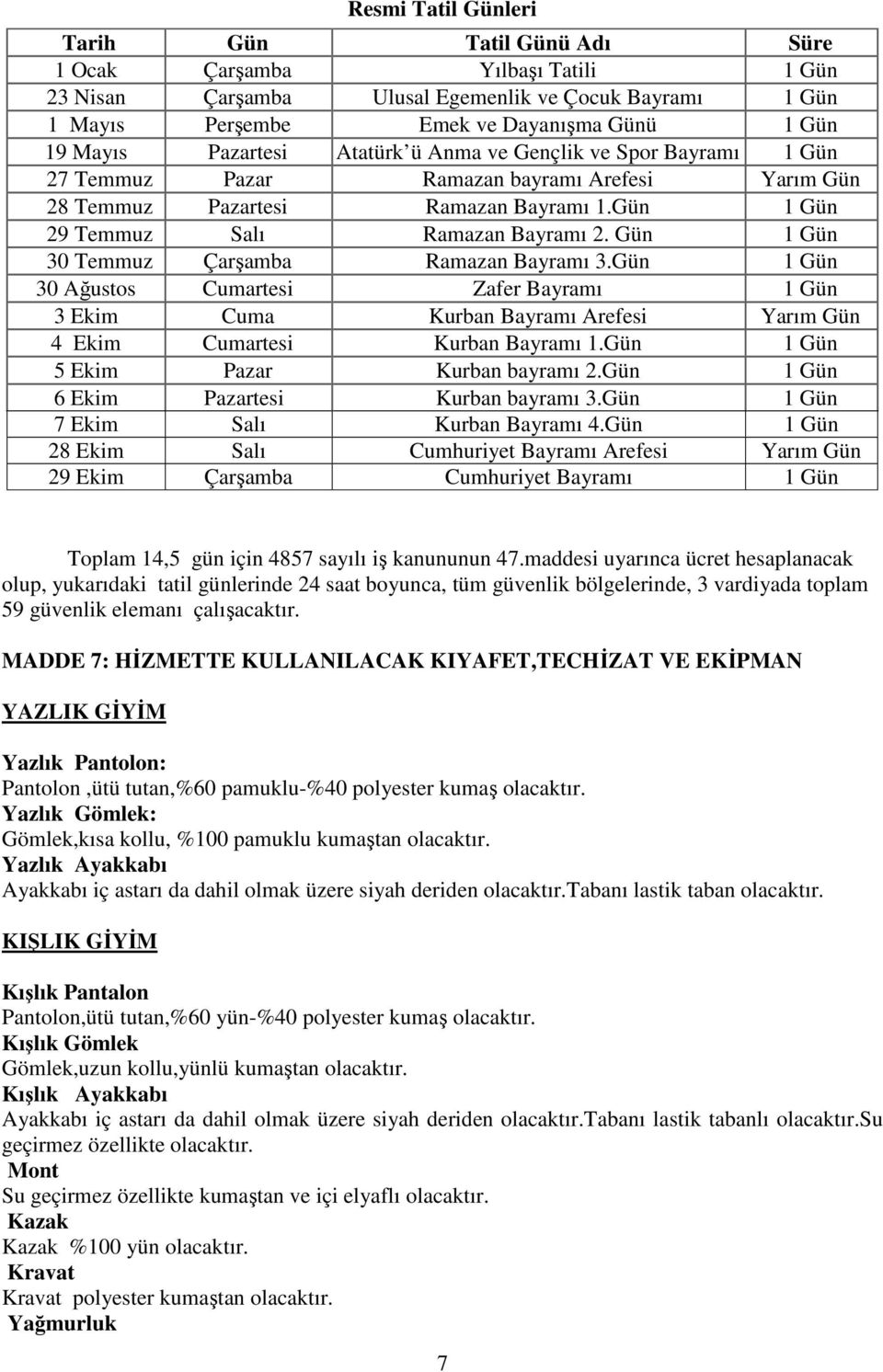 Gün 1 Gün 30 Temmuz Çarşamba Ramazan Bayramı 3.Gün 1 Gün 30 Ağustos Cumartesi Zafer Bayramı 1 Gün 3 Ekim Cuma Kurban Bayramı Arefesi Yarım Gün 4 Ekim Cumartesi Kurban Bayramı 1.