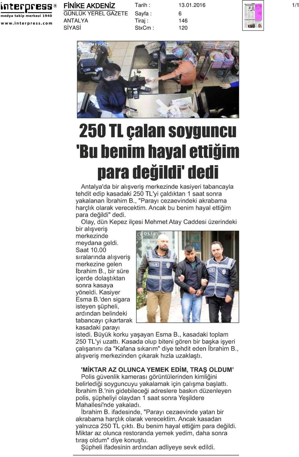 GAZETE Sayfa : 6 ANTALYA