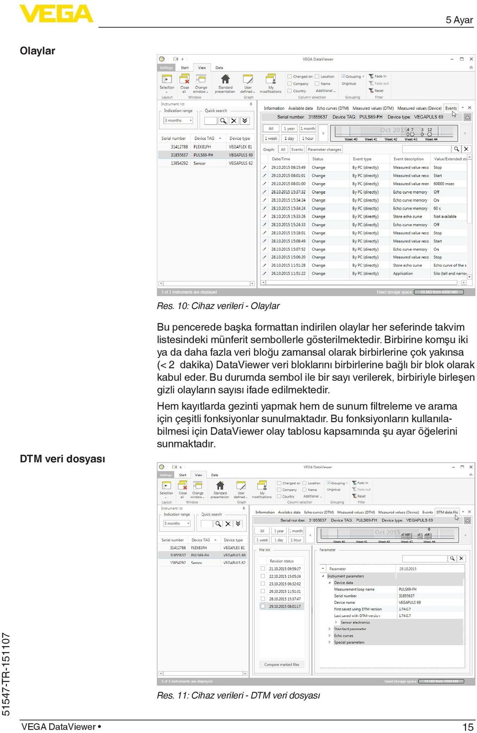 Birbirine komşu iki ya da daha fazla veri bloğu zamansal olarak birbirlerine çok yakınsa (< 2 dakika) DataViewer veri bloklarını birbirlerine bağlı bir blok olarak kabul eder.