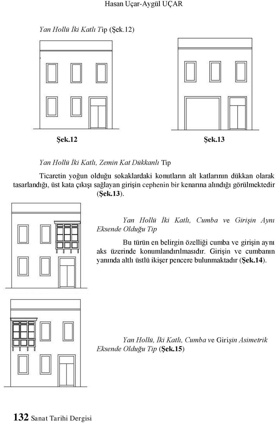 sağlayan girişin cephenin bir kenarına alındığı görülmektedir (Şek.13).