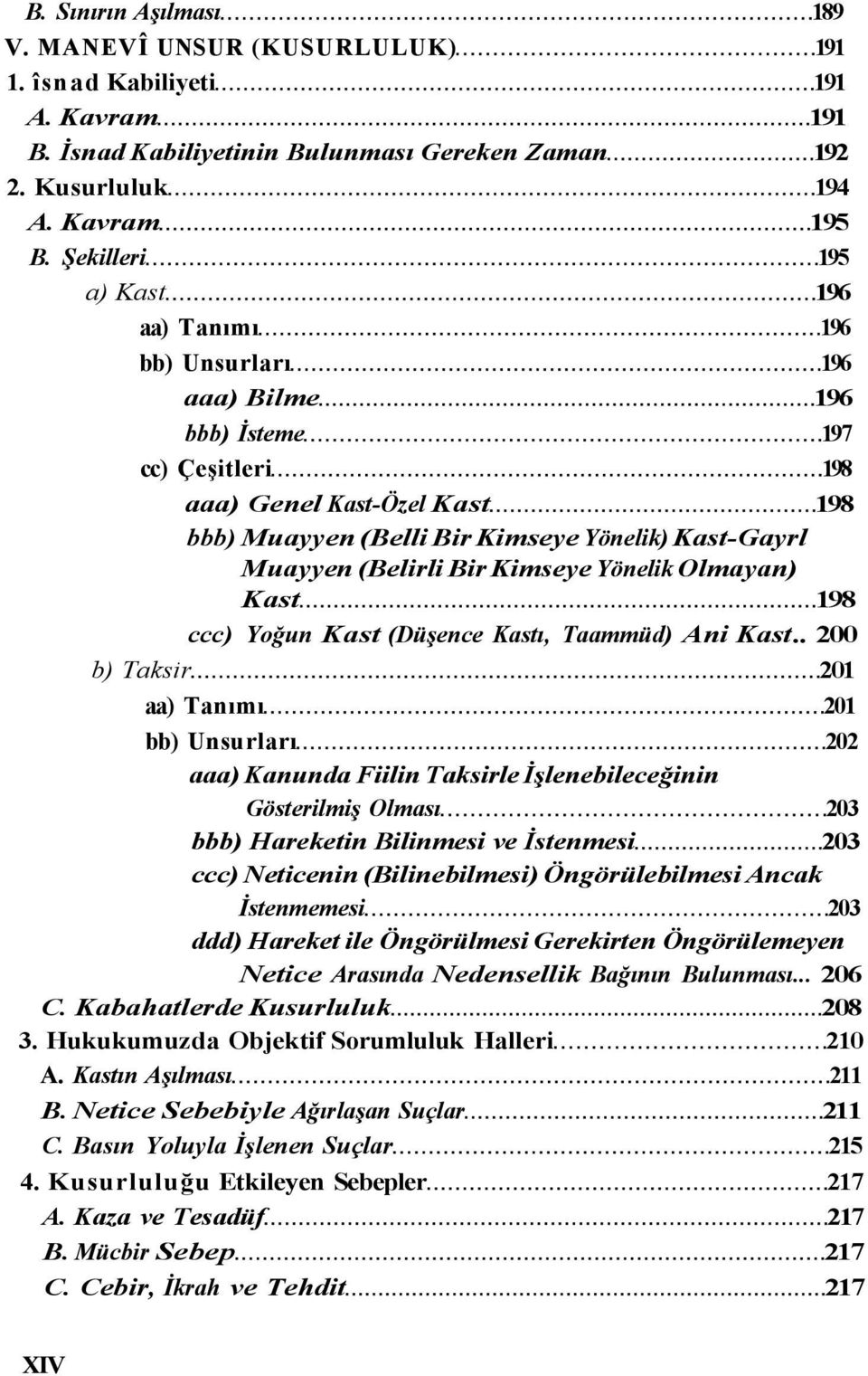 (Belirli Bir Kimseye Yönelik Olmayan) Kast 198 ccc) Yoğun Kast (Düşence Kastı, Taammüd) Ani Kast.