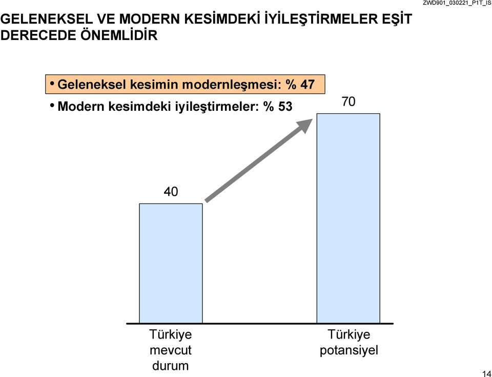 Geleneksel kesimin modernleşmesi: % 47