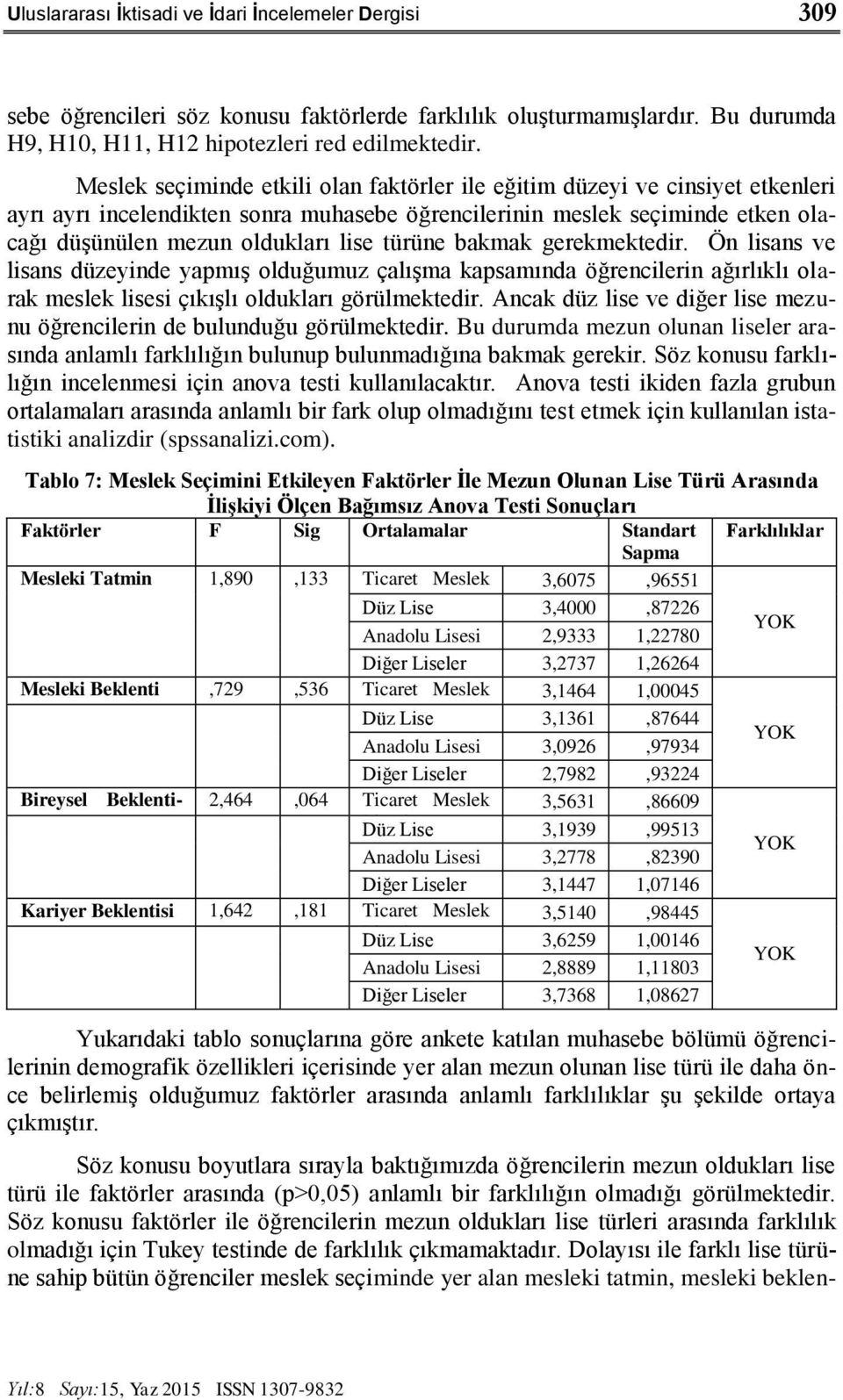 türüne bakmak gerekmektedir. Ön lisans ve lisans düzeyinde yapmış olduğumuz çalışma kapsamında öğrencilerin ağırlıklı olarak meslek lisesi çıkışlı oldukları görülmektedir.