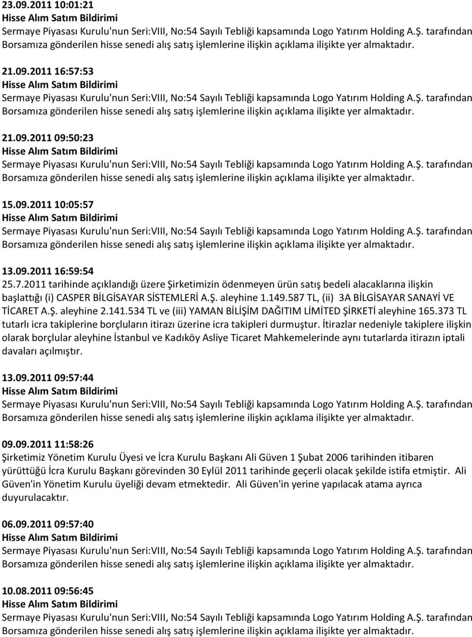 373 TL tutarlı icra takiplerine borçluların itirazı üzerine icra takipleri durmuştur.