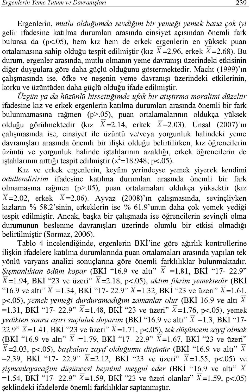 Bu durum, ergenler arasında, mutlu olmanın yeme davranışı üzerindeki etkisinin diğer duygulara göre daha güçlü olduğunu göstermektedir.