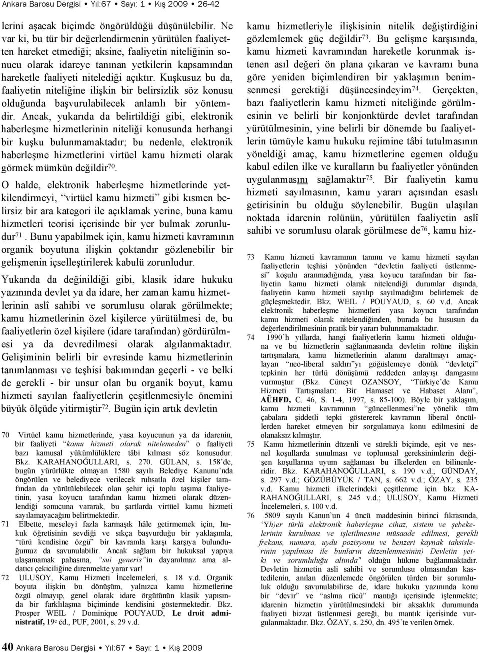 açıktır. Kuşkusuz bu da, faaliyetin niteliğine ilişkin bir belirsizlik söz konusu olduğunda başvurulabilecek anlamlı bir yöntemdir.