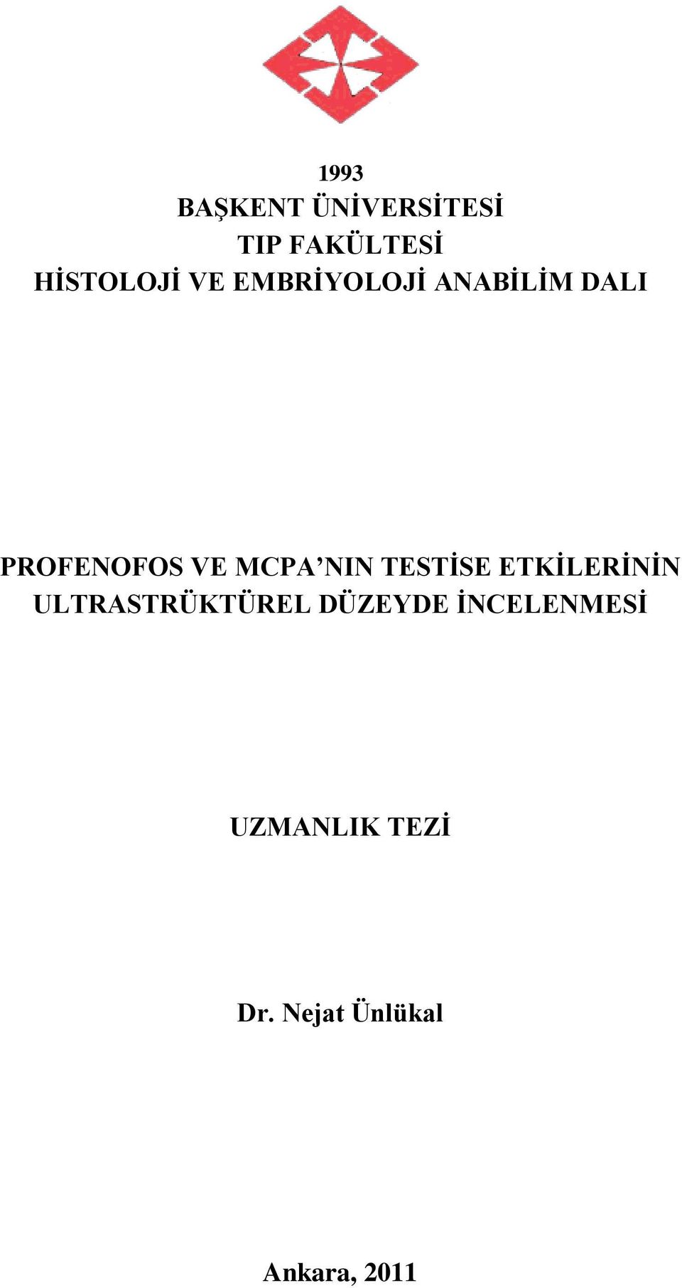 NIN TESTİSE ETKİLERİNİN ULTRASTRÜKTÜREL DÜZEYDE