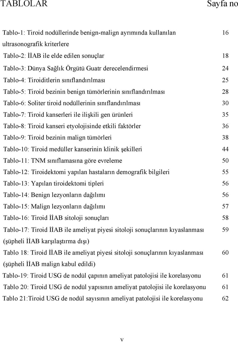 Tiroid kanserleri ile ilişkili gen ürünleri 35 Tablo-8: Tiroid kanseri etyolojisinde etkili faktörler 36 Tablo-9: Tiroid bezinin malign tümörleri 38 Tablo-10: Tiroid medüller kanserinin klinik