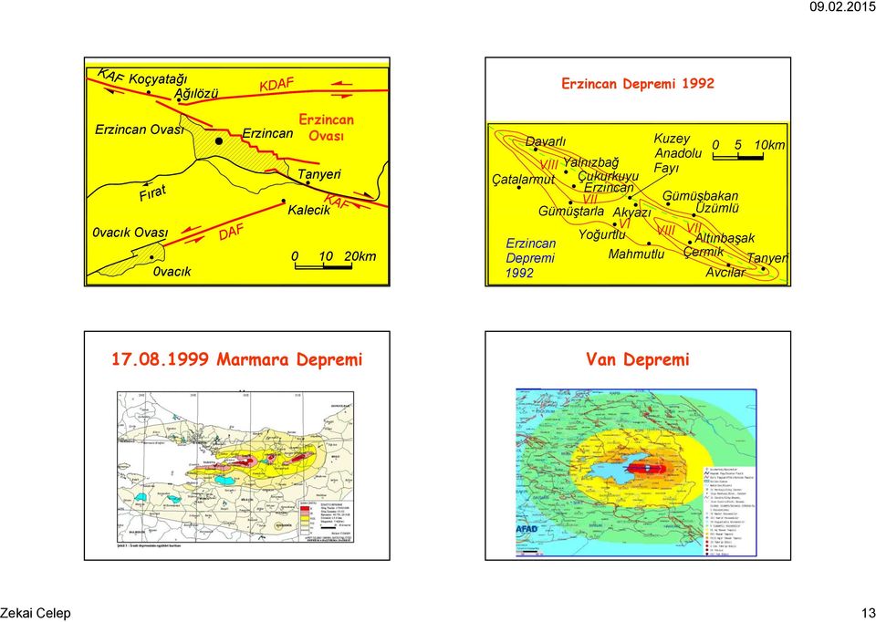 Çatalarmut Çukurkuyu Erzincan VII Gümüşbakan Gümüştarla Akyazı Üzümlü VI Yoğurtlu VIII VII