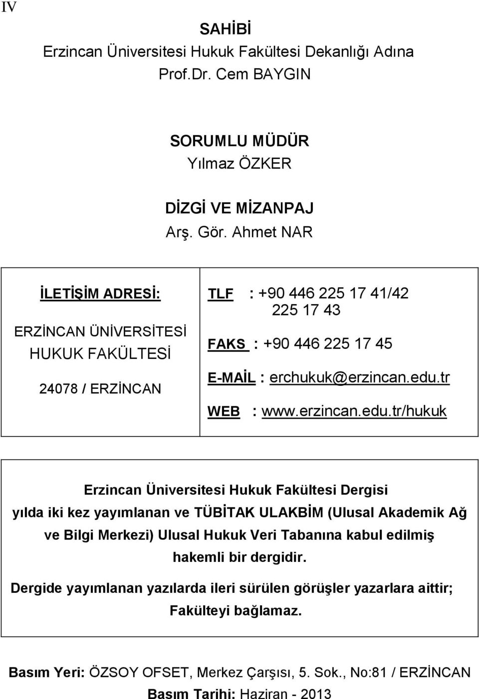 tr WEB : www.erzincan.edu.