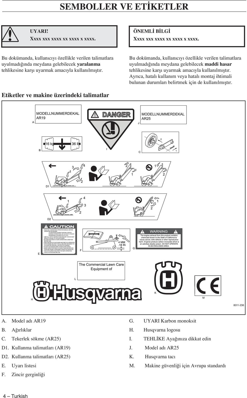 Bu dokümanda, kullan c y özellikle verilen talimatlara uyulmad nda meydana gelebilecek maddi hasar tehlikesine karfl uyarmak amac yla kullan lm flt r.