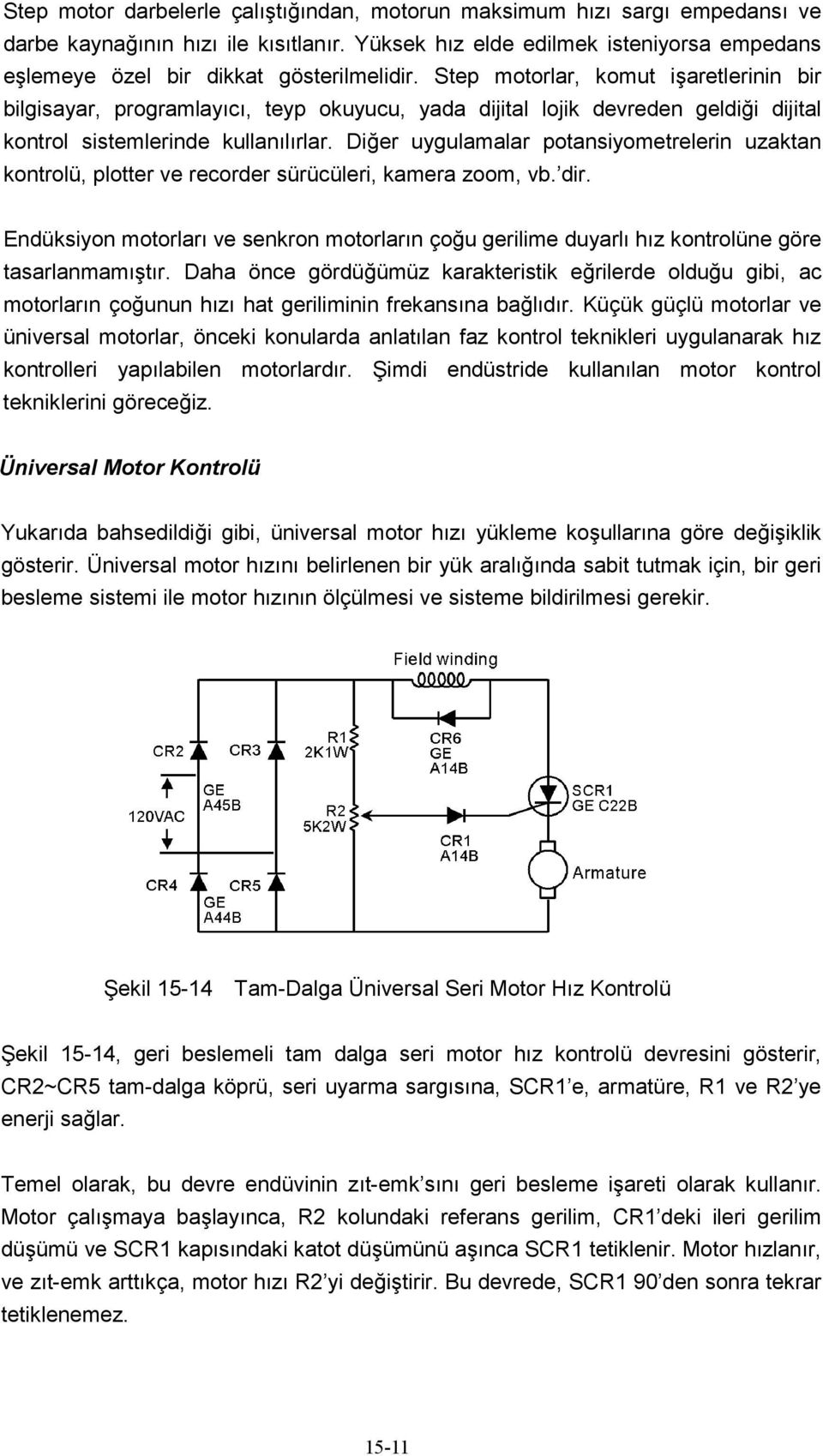 Step motorlar, komut işaretlerinin bir bilgisayar, programlayıcı, teyp okuyucu, yada dijital lojik devreden geldiği dijital kontrol sistemlerinde kullanılırlar.