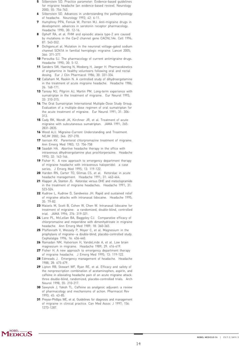 Anti-migraine drugs in development: advances in serotonin receptor pharmacology. Headache 1990; 30: 12-16. 8 Ophoff RA, et al.