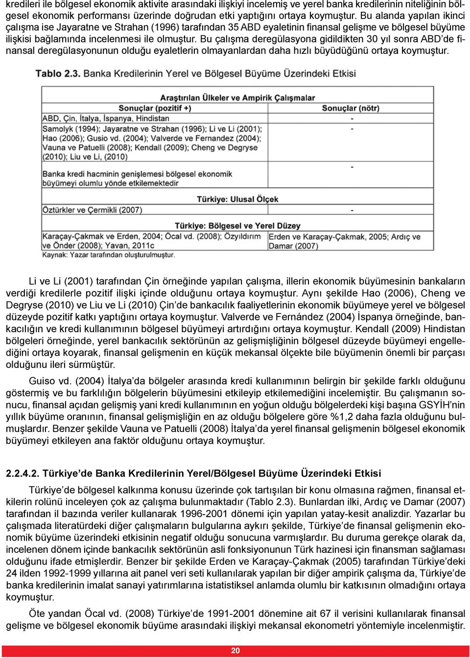 Bu çalışma deregülasyona gidildikten 30 yıl sonra ABD de finansal deregülasyonunun olduğu eyaletlerin olmayanlardan daha hızlı büyüdüğünü ortaya koymuştur.