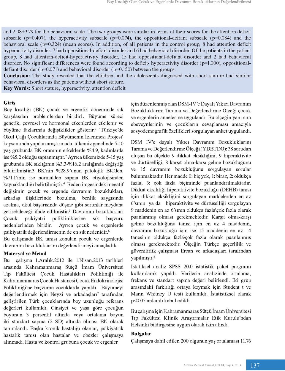 In addition, of all atients in the control grou, 8 had attention deficit hyeractivity disorder, 7 had oositional-defiant disorder and 6 had behavioral disorder.