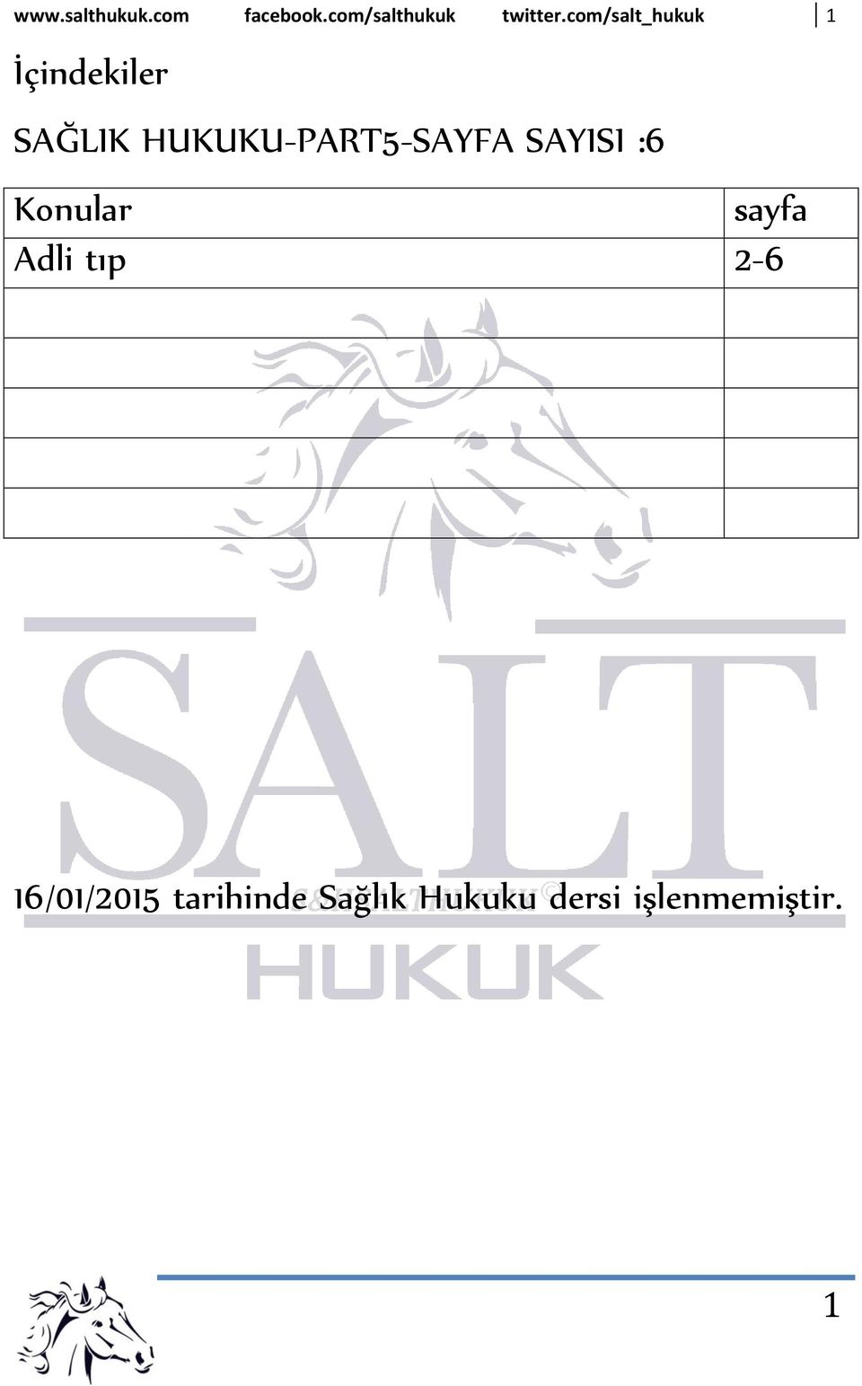 HUKUKU-PART5-SAYFA SAYISI :6 Konular sayfa Adli