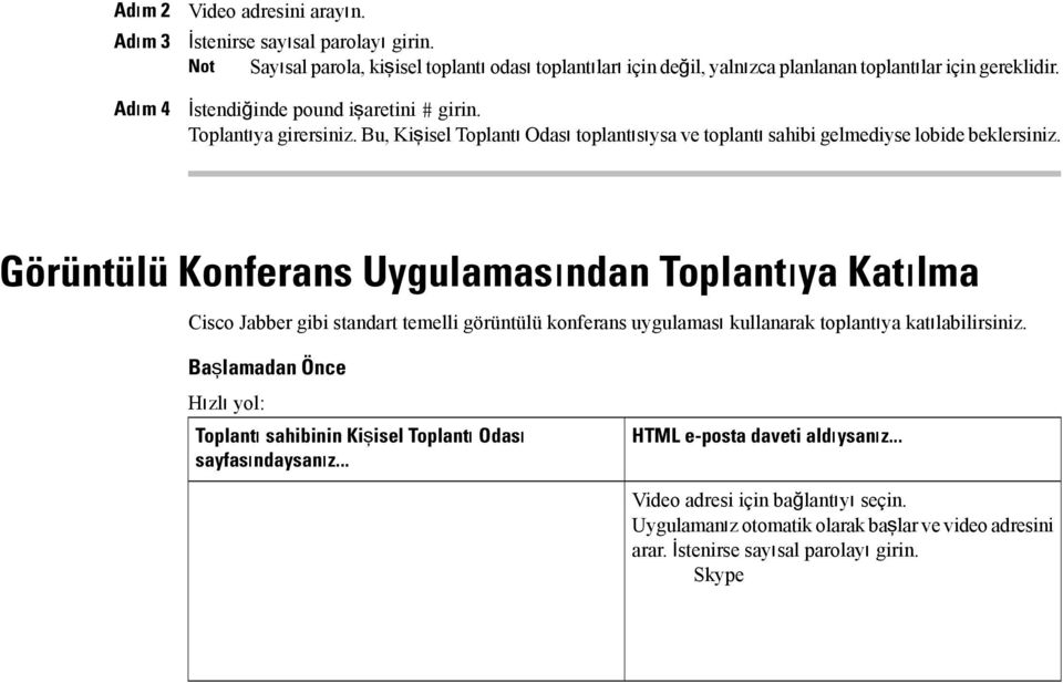 Toplantıya girersiniz. Bu, Kişisel Toplantı Odası toplantısıysa ve toplantı sahibi gelmediyse lobide beklersiniz.