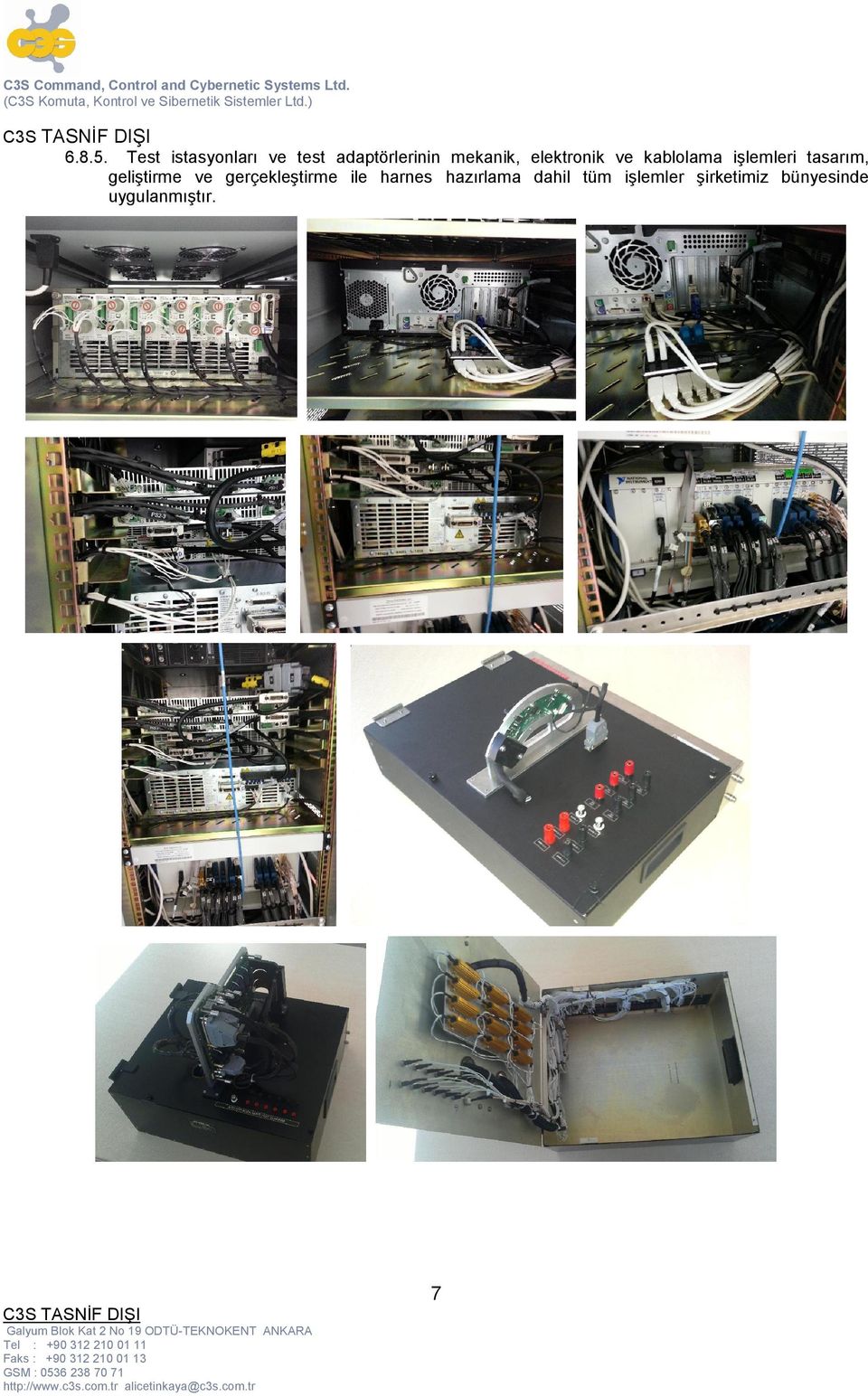 elektronik ve kablolama işlemleri tasarım,