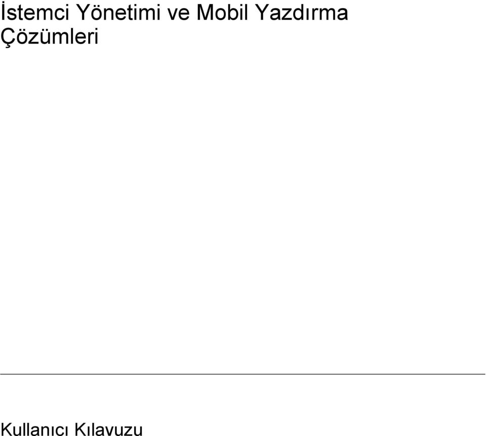 Mobil Yazdırma