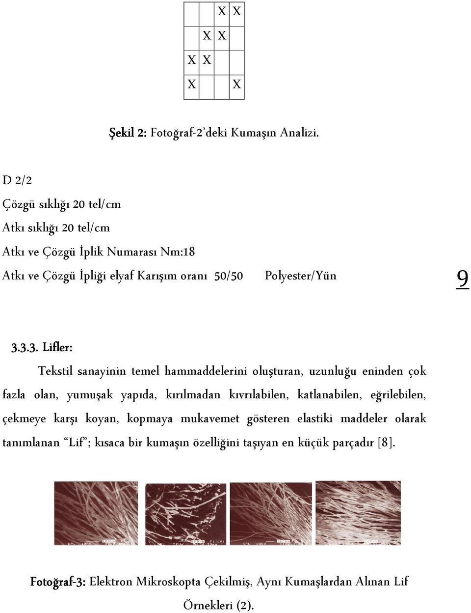 3.3. Lifler ler: Tekstil sanayinin temel hammaddelerini oluşturan, uzunluğu eninden çok fazla olan, yumuşak yapıda, kırılmadan kıvrılabilen,