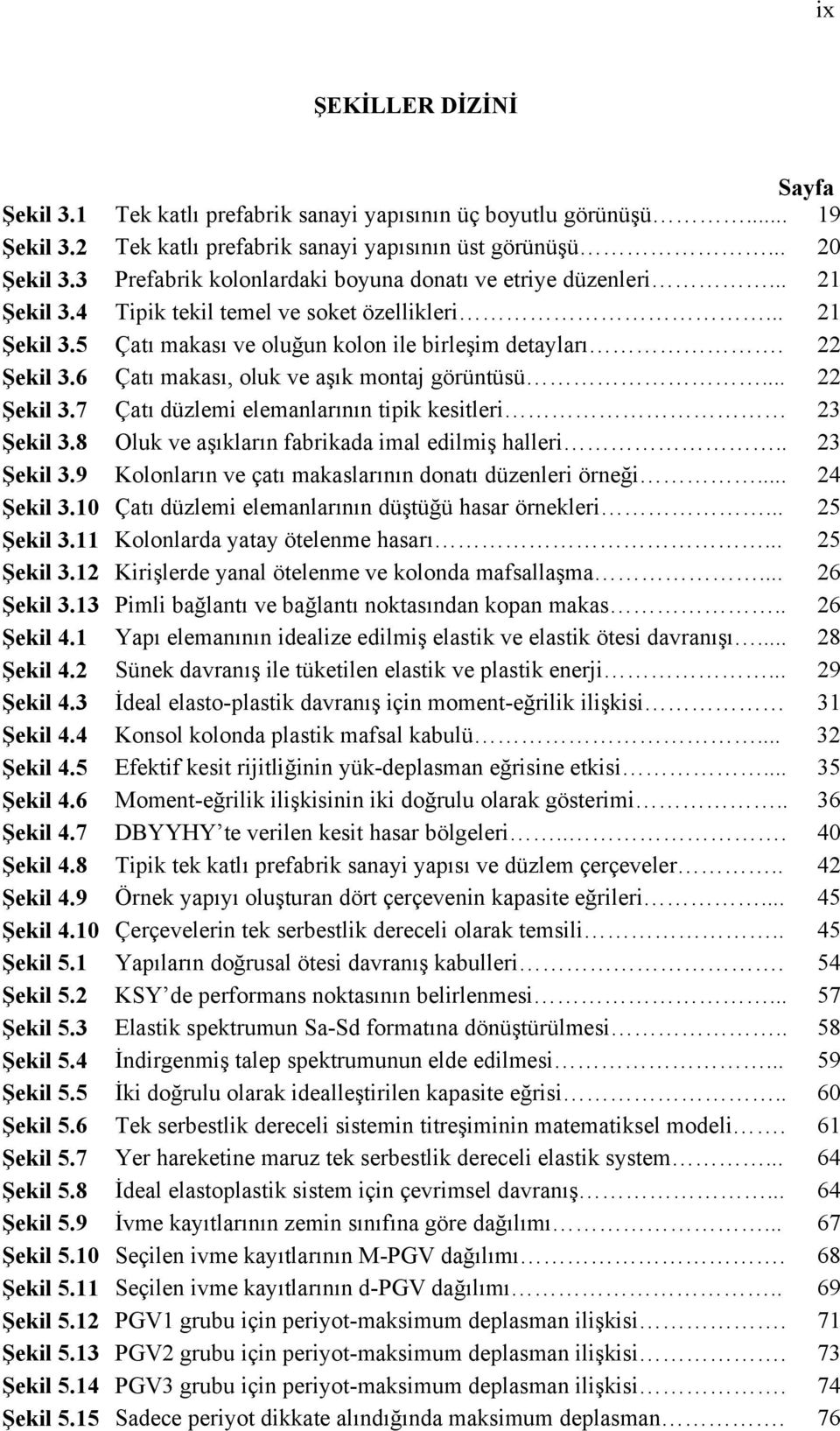 6 Çatı makası, oluk ve aşık montaj görüntüsü... 22 Şekil 3.7 Çatı düzlemi elemanlarının tipik kesitleri 23 Şekil 3.8 Oluk ve aşıkların fabrikada imal edilmiş halleri.. 23 Şekil 3.9 Kolonların ve çatı makaslarının donatı düzenleri örneği.