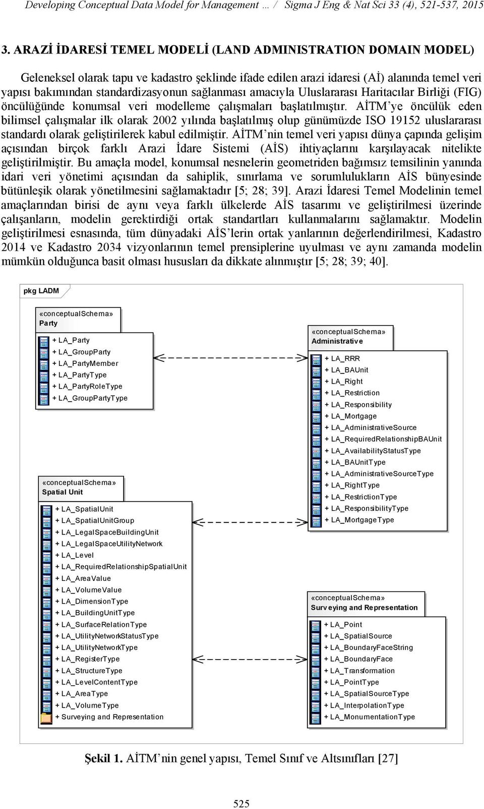 sağlanması amacıyla Uluslararası Haritacılar Birliği (FIG) öncülüğünde konumsal veri modelleme çalışmaları başlatılmıştır.