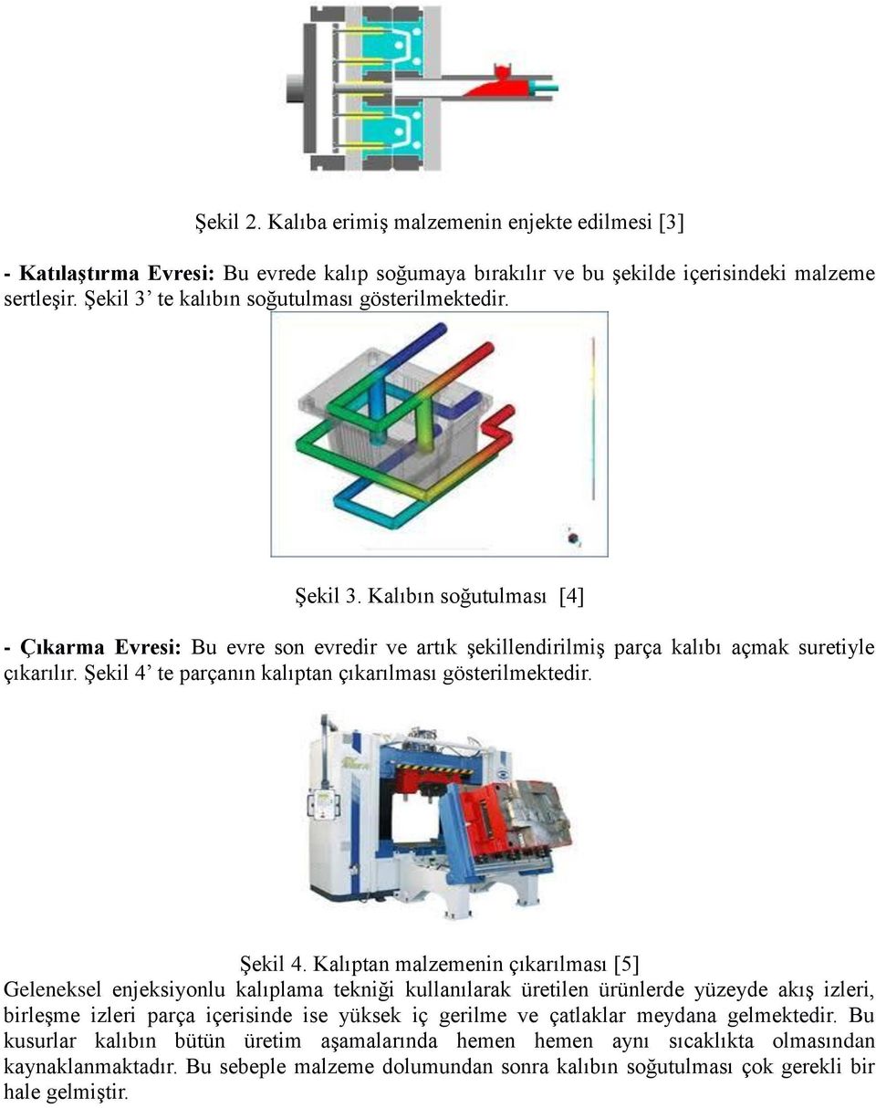 Şekil 4 te parçanın kalıptan çıkarılması gösterilmektedir. Şekil 4.