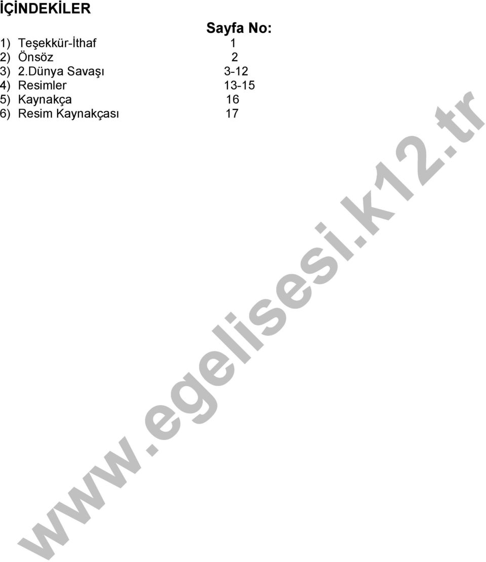 Dünya Savaşı 3-12 4) Resimler