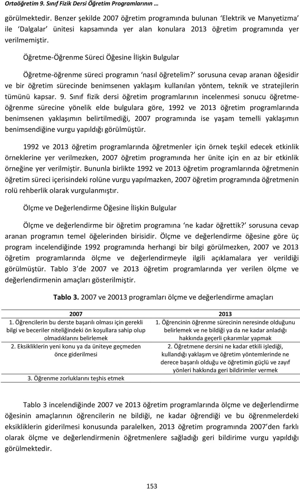 Öğretme-Öğrenme Süreci Öğesine İlişkin Bulgular Öğretme-öğrenme süreci programın nasıl öğretelim?