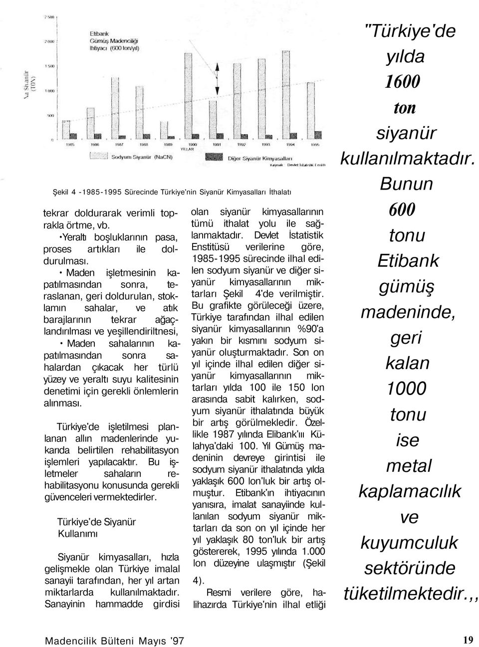 sahalardan çıkacak her türlü yüzey ve yeraltı suyu kalitesinin denetimi için gerekli önlemlerin alınması. allın madenlerinde yukarıda belirtilen rehabilitasyon işlemleri yapılacaktır.