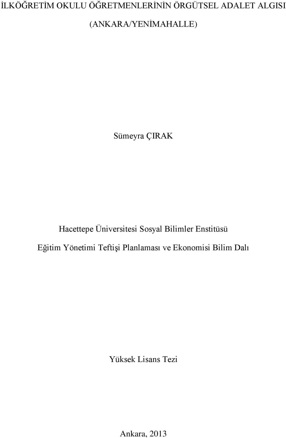 Sosyal Bilimler Enstitüsü Eğitim Yönetimi Teftişi