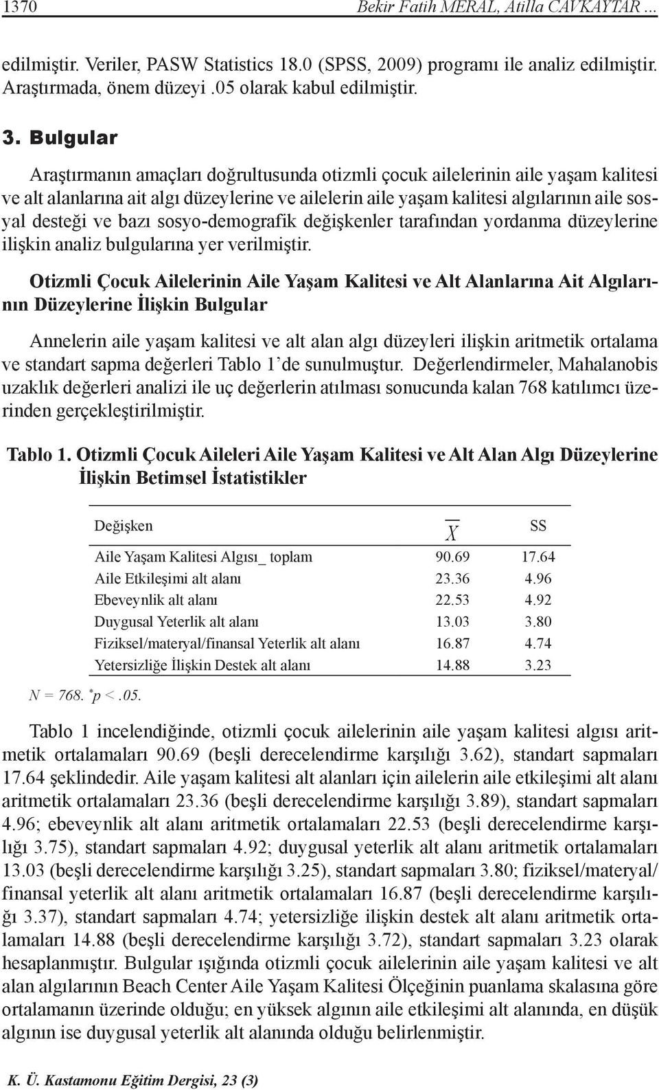 bazı sosyo-demografik değişkenler tarafından yordanma düzeylerine ilişkin analiz bulgularına yer verilmiştir.