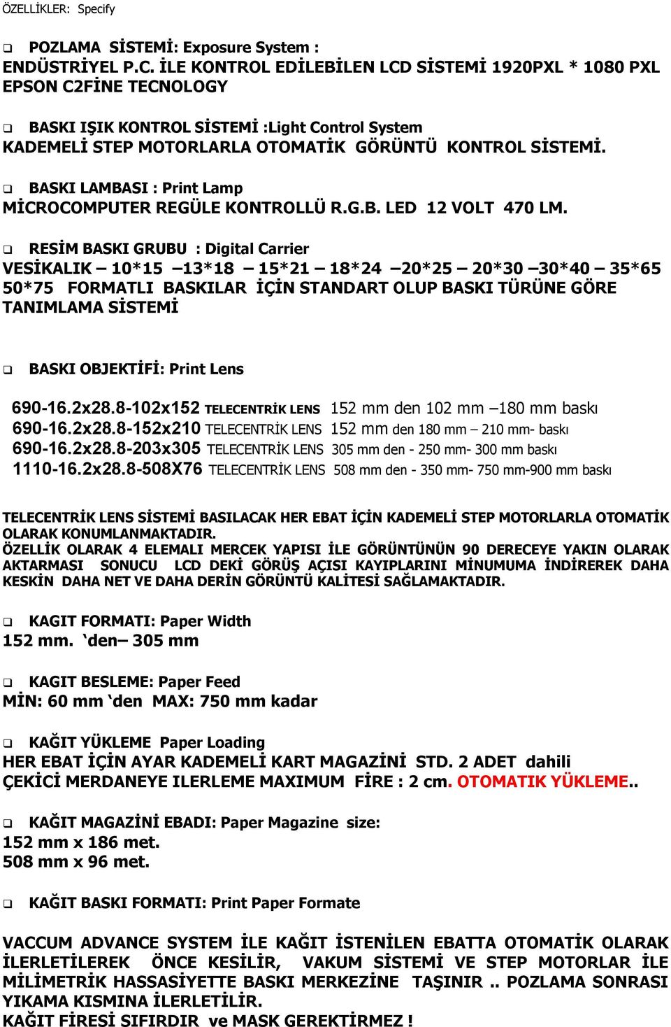 BASKI LAMBASI : Print Lamp MİCROCOMPUTER REGÜLE KONTROLLÜ R.G.B. LED 12 VOLT 470 LM.