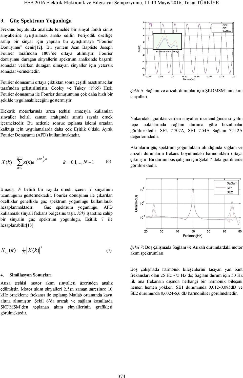 Fourier dönüşümü durağan sinyallerin spektrum analizinde başarılı sonuçlar verirken durağan olmayan sinyaller için yetersiz sonuçlar vermektedir.