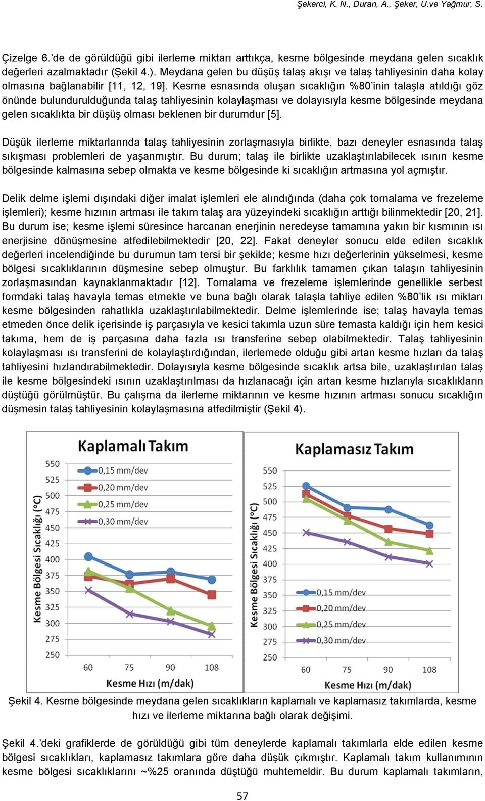 Kesme esnasında oluşan sıcaklığın %80 inin talaşla atıldığı göz önünde bulundurulduğunda talaş tahliyesinin kolaylaşması ve dolayısıyla kesme bölgesinde meydana gelen sıcaklıkta bir düşüş olması