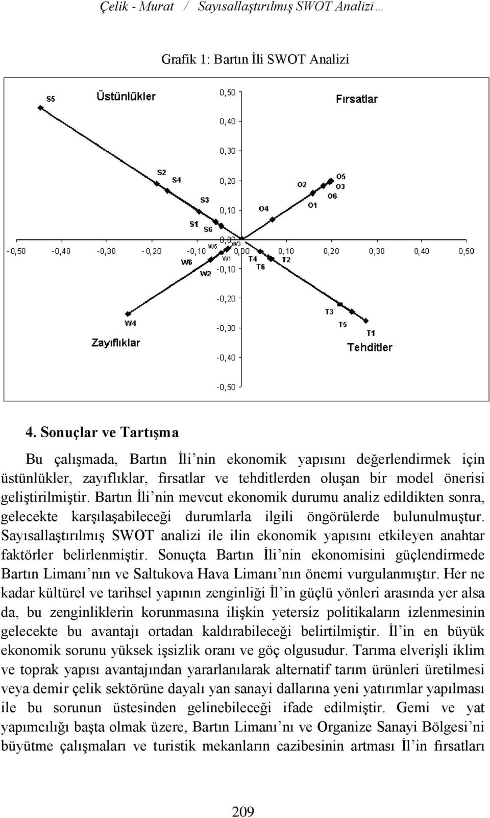 Bartın İli nin mevcut ekonomik durumu analiz edildikten sonra, gelecekte karşılaşabileceği durumlarla ilgili öngörülerde bulunulmuştur.