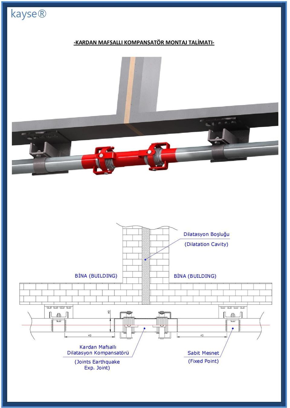 (BUILDING) BİNA (BUILDING) Kardan Mafsallı Dilatasyon