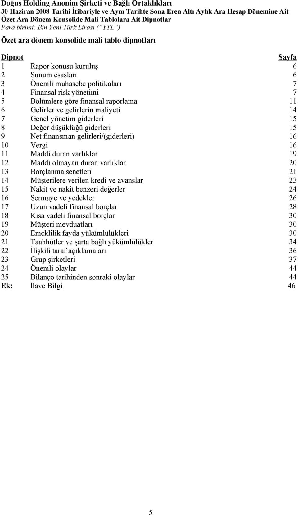 duran varlıklar 19 12 Maddi olmayan duran varlıklar 20 13 Borçlanma senetleri 21 14 Müşterilere verilen kredi ve avanslar 23 15 Nakit ve nakit benzeri değerler 24 16 Sermaye ve yedekler 26 17 Uzun