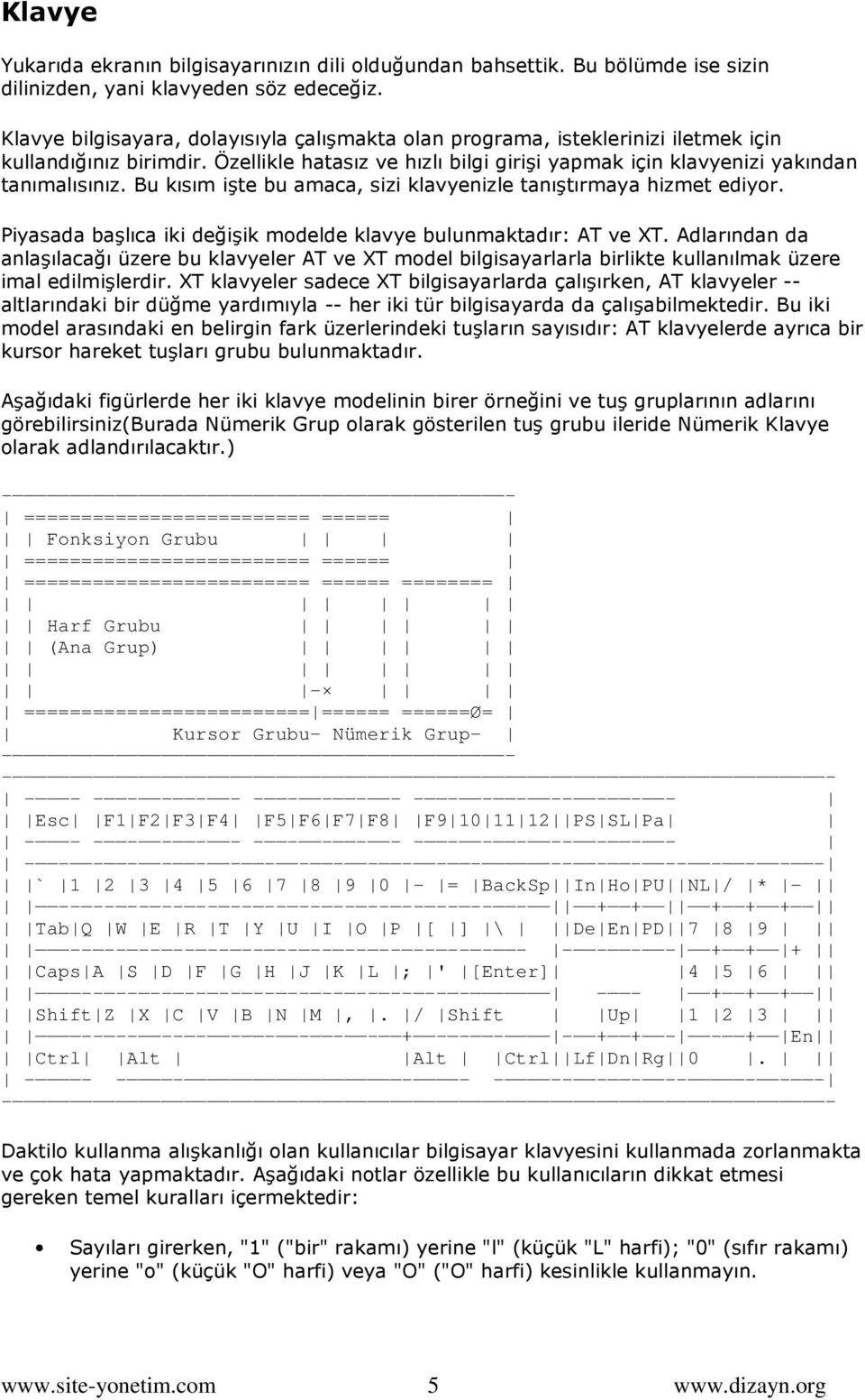 ====== ======Ø= Kursor Grubu Nümerik Grup Esc F1 F2 F3 F4 F5 F6 F7 F8 F9 10 11 12 PS SL Pa ` 1 2 3 4 5 6 7 8 9 0 - = BackSp In Ho PU NL / * - + + + + + Tab Q W E R T Y U I O P [ ] \ De En PD 7 8 9 +