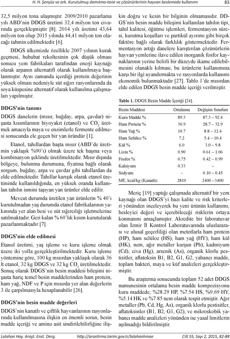 DDGS ülkemizde özellikle 2007 yılının kurak geçmesi, hububat rekoltesinin çok düşük olması sonucu yem fabrikaları tarafından enerji kaynağı olarak arpanın alternatifi olarak kullanılmaya başlanmıştır.