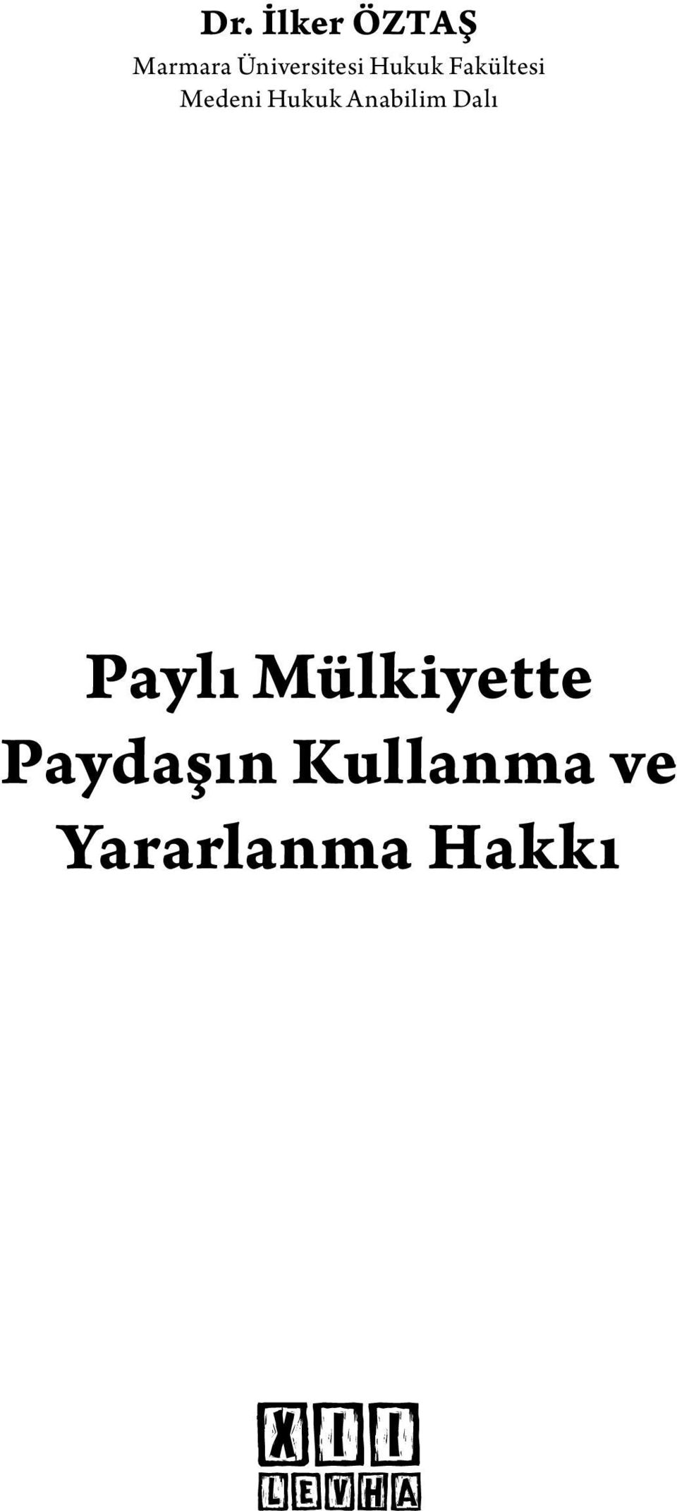 Medeni Hukuk Anabilim Dalı Paylı