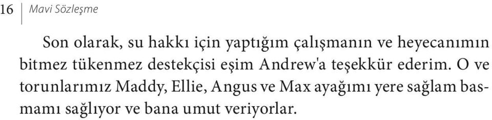 Andrew'a teşekkür ederim.